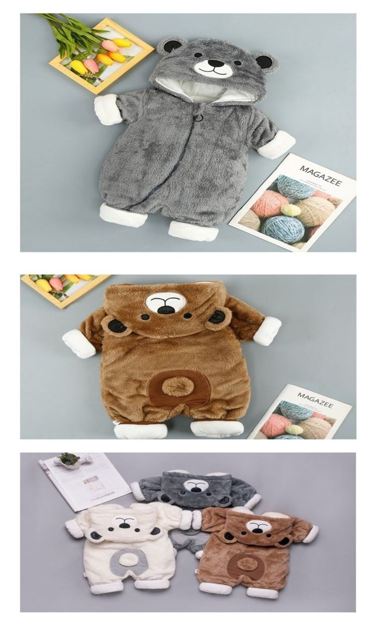 Tuta Invernale Orsetto in Pile Morbido