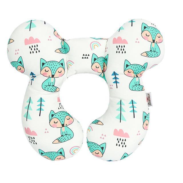 Cuscino Antiplagiocefalia Neonato con fantasia Volpi – Supporto Ergonomico Testa e Collo