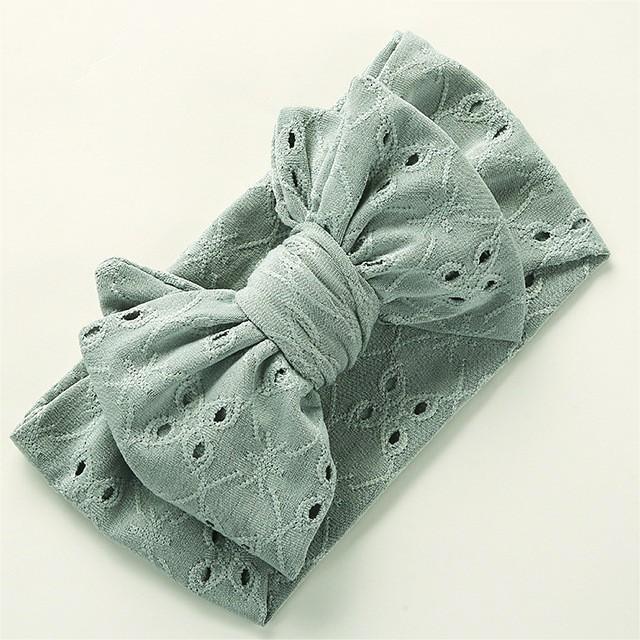 Fascia Neonato con Maxi Fiocco Ricamato – Morbido Cotone Elasticizzato 🎀