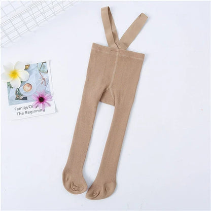 Collant con bretelle per bebé – cotone elasticizzato