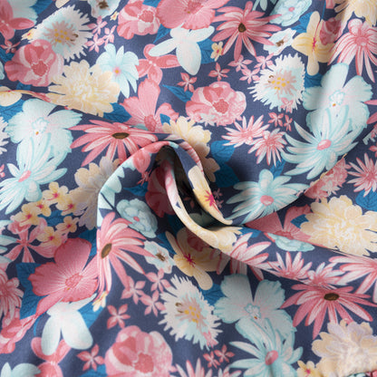 Vestito Estivo Bimba con Fantasia Floreale  Spalline Sottili e Volant