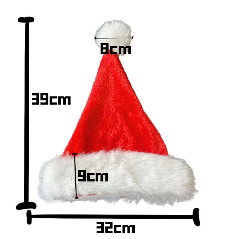 Cappello di Babbo Natale in Peluche Morbido