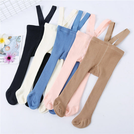 Collant con bretelle per bebé – cotone elasticizzato