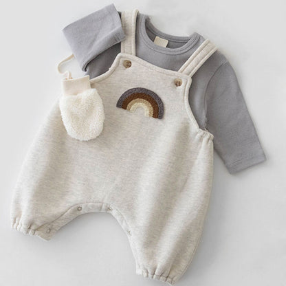 Salopette Neutra + t-shirt manica lunga