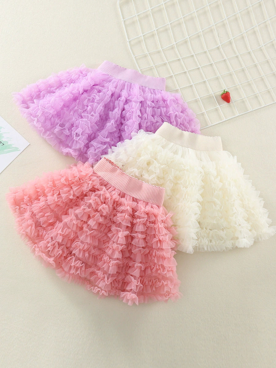 Gonnellina in tulle multistrato per bambina – Modello vaporoso