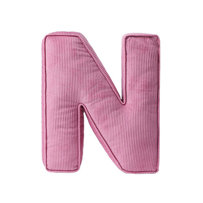 Cuscino lettera in tessuto –  decorativi per cameretta Rosa