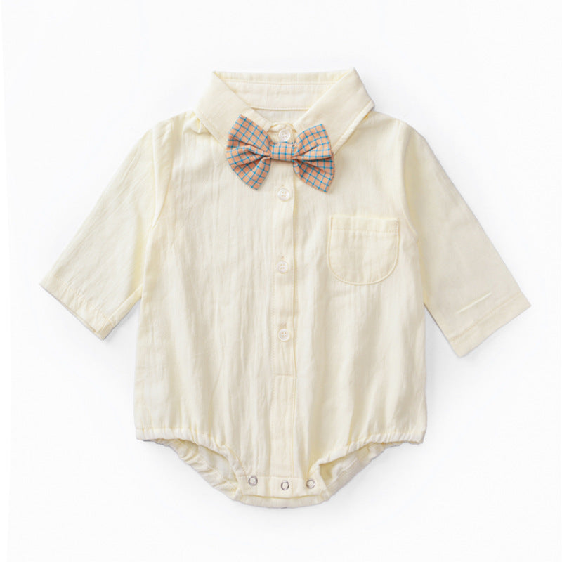 Body Camicia Bimbo con Papillon  Eleganza in Miniatura