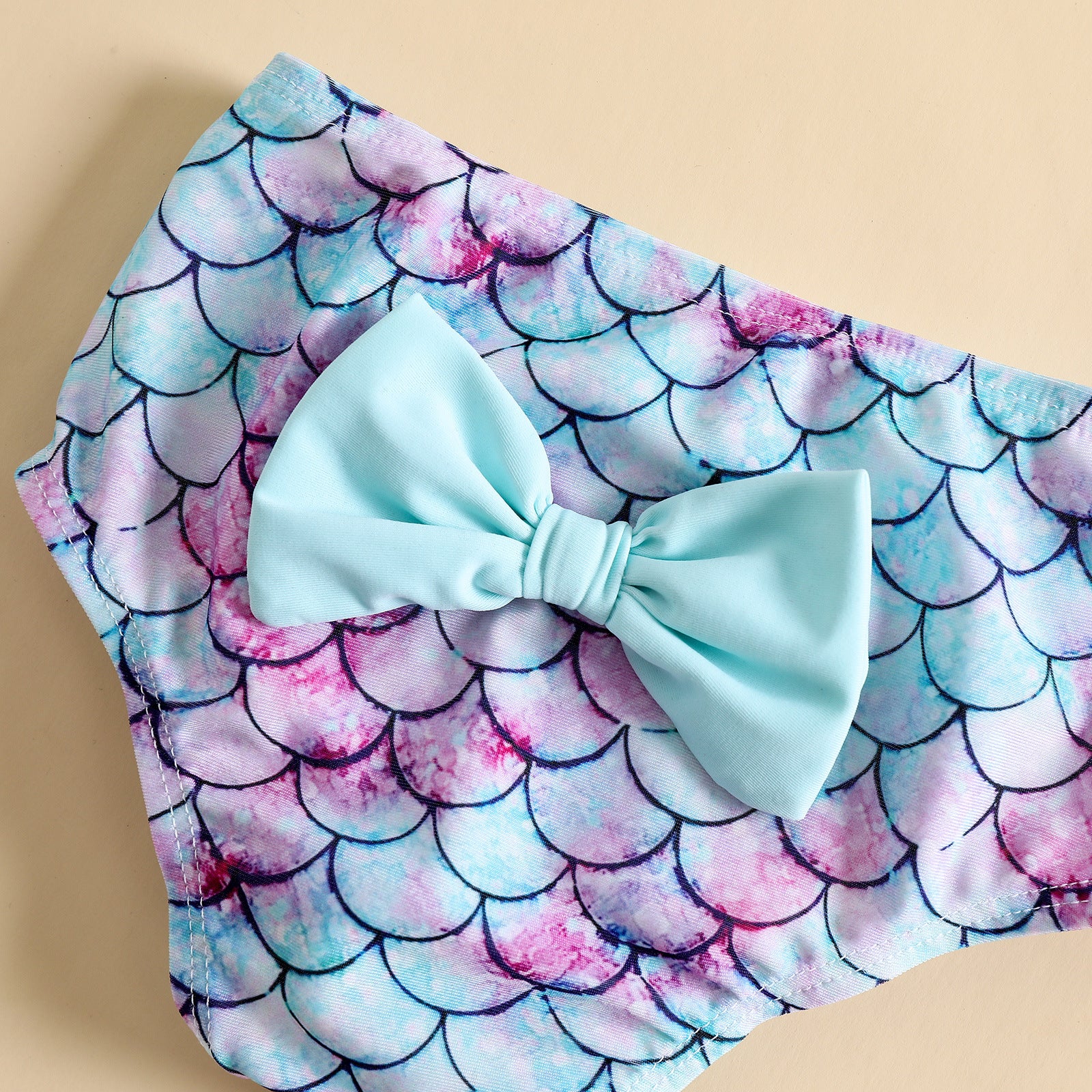 Costume Bambina 3 Pezzi – Sirena con Frange e Fiocco