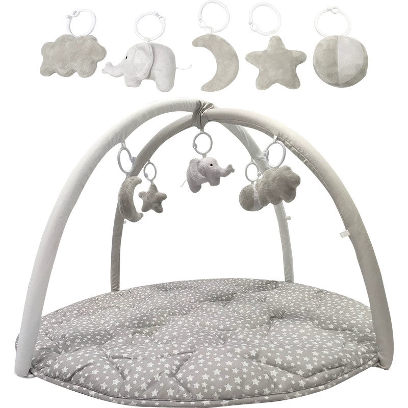 Palestrina Neonato Morbida con Giochini Appesi – Tema Stelline Grigio