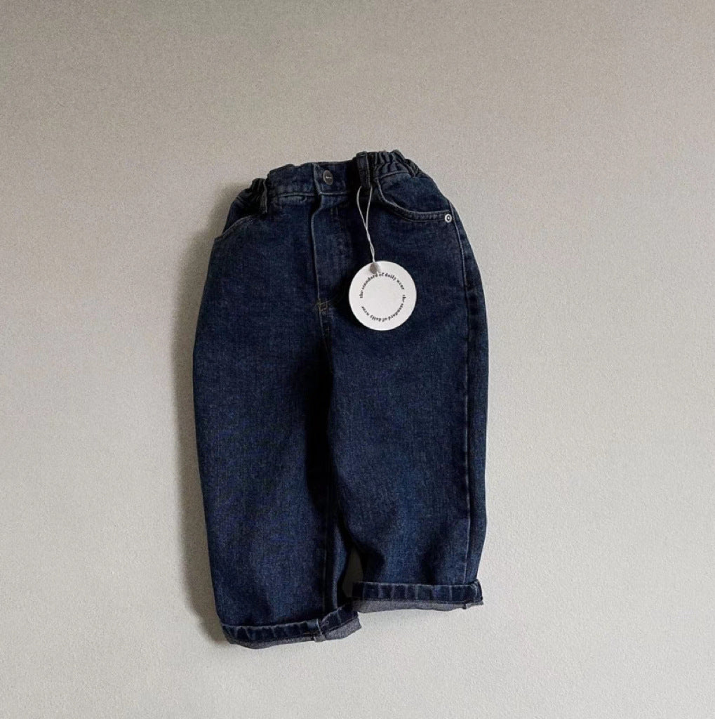 Pantaloni Jeans Bambino con Elastico in Vita – Vari Colori