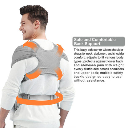 Marsupio porta bebè ergonomico con supporto schiena – 0/36 mesi (3 colori)