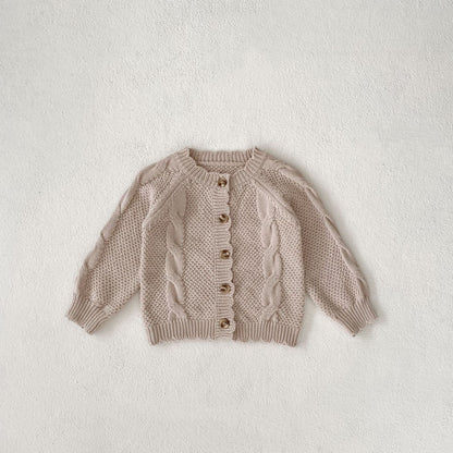Completo Maglia Lavorata 2 Pezzi per Bambina – Cardigan e Shorts con Volant