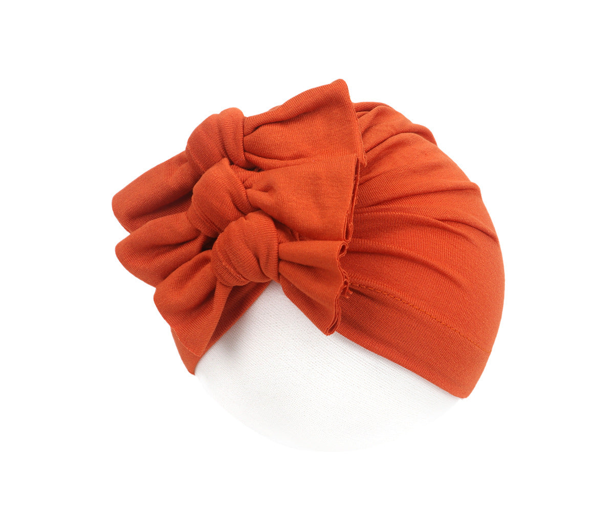 Turbante Neonato con Fiocco Cappellino Morbido in Cotone