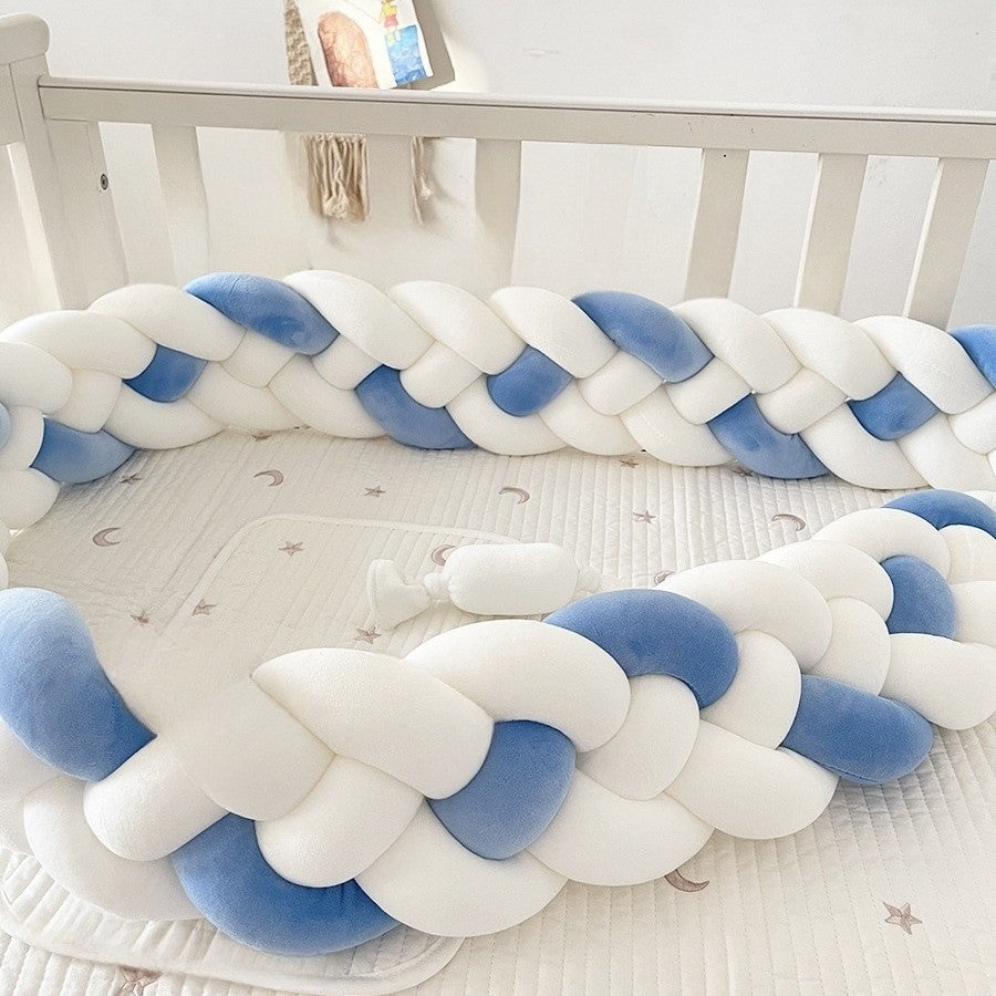 Treccia Paracolpi Neonato 4 Fili – Bianco e Azzurro