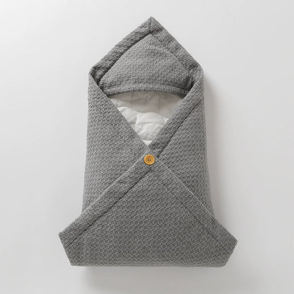 Coperta Fasciatoio Neonato con Cappuccio – Cotone