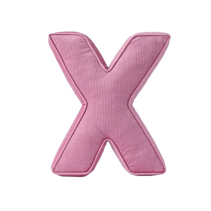 Cuscino lettera in tessuto –  decorativi per cameretta Rosa