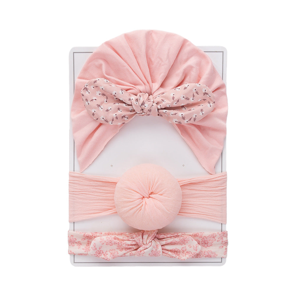 Set Turbanti Neonata con Fiocco – Vari Colori