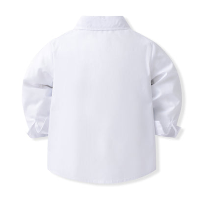Completo elegante azzurro per bambino – 3 pezzi con camicia, gilet e pantaloni