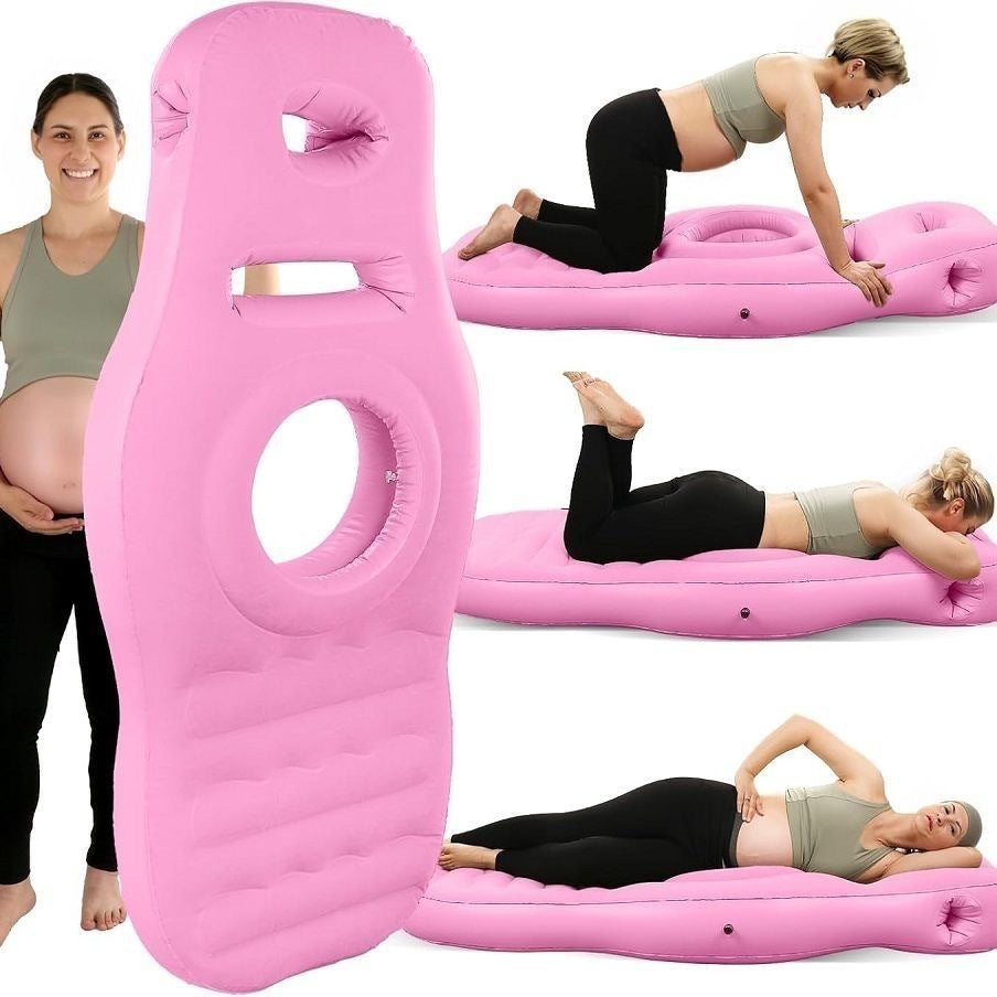 Cuscino per la gravidanza - Nuovo design- Maggiore comfort per torace e collo - Materasso gonfiabile per letto da gravidanza per mal di schiena