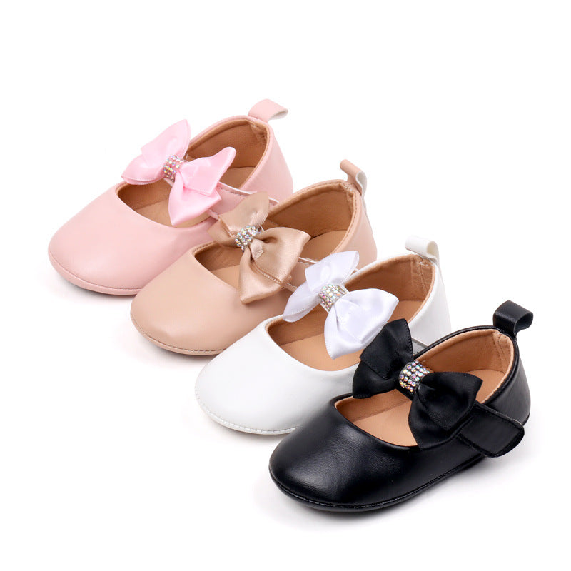 Scarpine Eleganti con Fiocco per Neonata