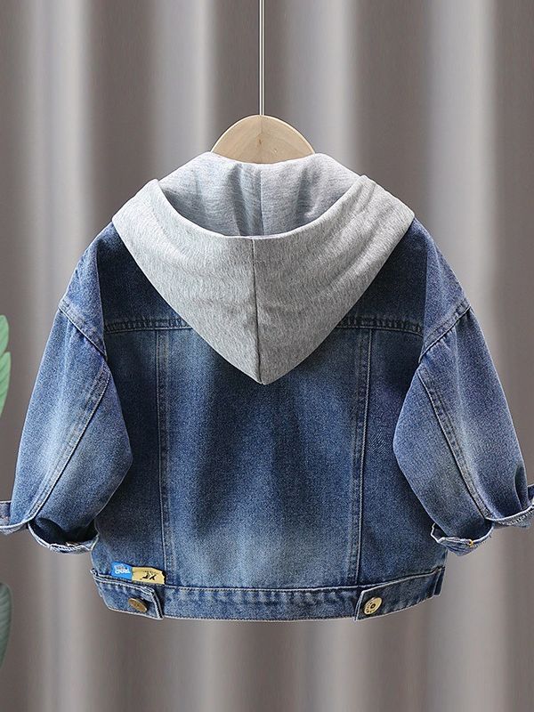 Giacca di jeans con cappuccio grigio – Bambino