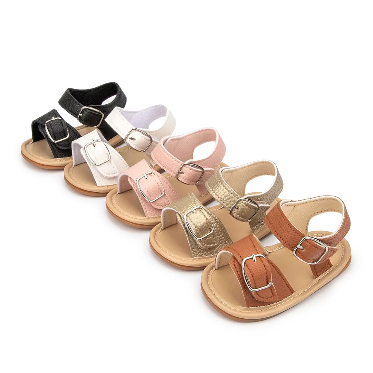 Sandali Baby Minimal Chic – Doppia Fascia con Fibbia Bimba