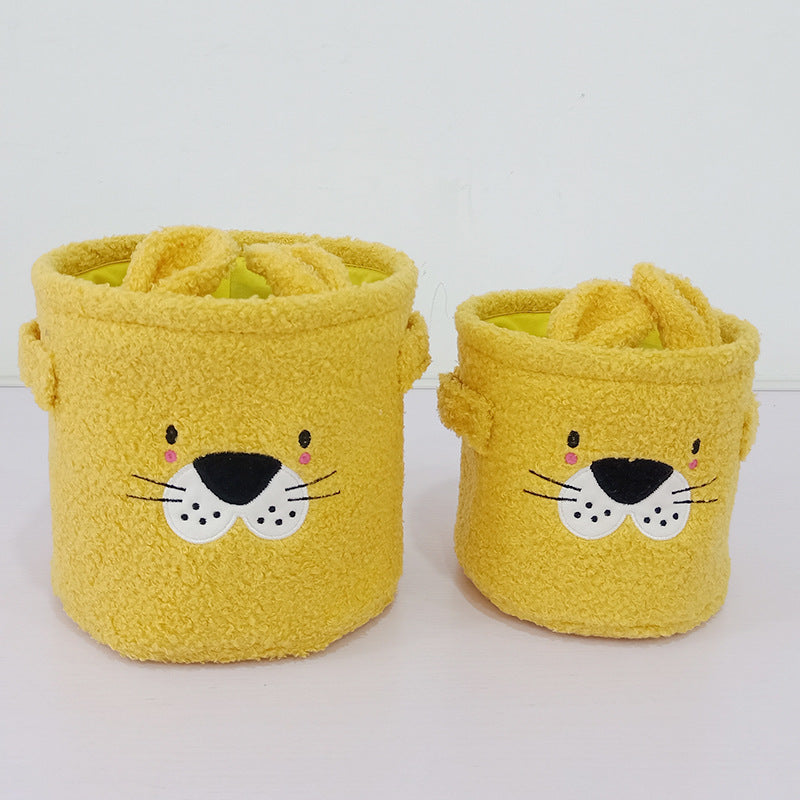 Cestini Portaoggetti Morbidi per Cameretta – Modello Leone e Orso