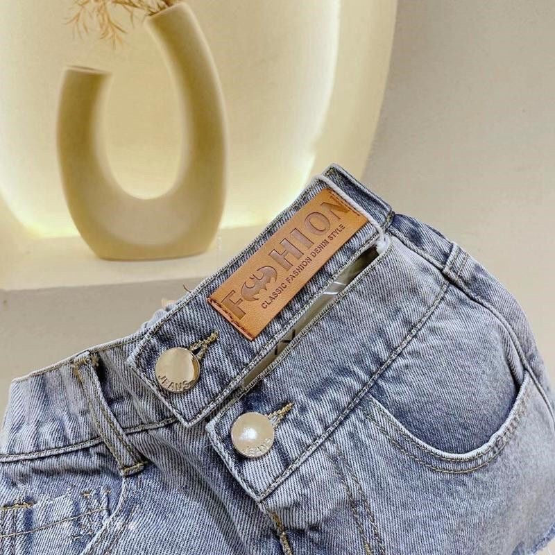 Shorts/Pantaloncino in Denim Bambina a Vita Alta