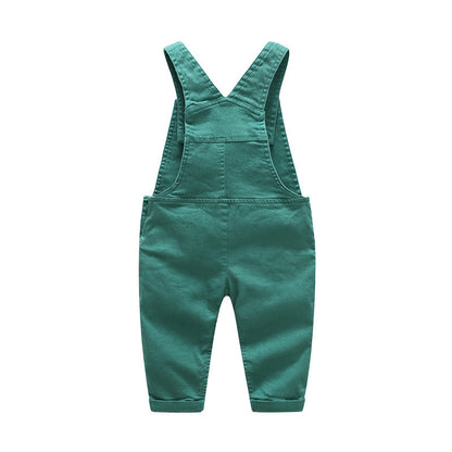 Completo bimbo 2 pezzi: body polo a righe + salopette verde – Stile casual chic
