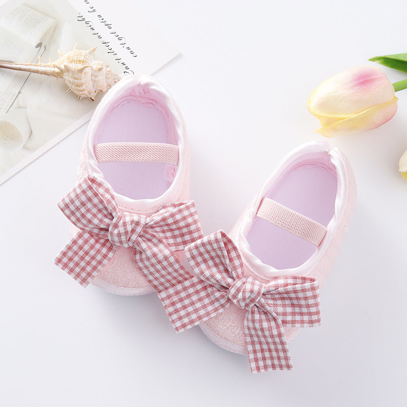 Scarpine neonata con fiocco colorato – varie fantasie