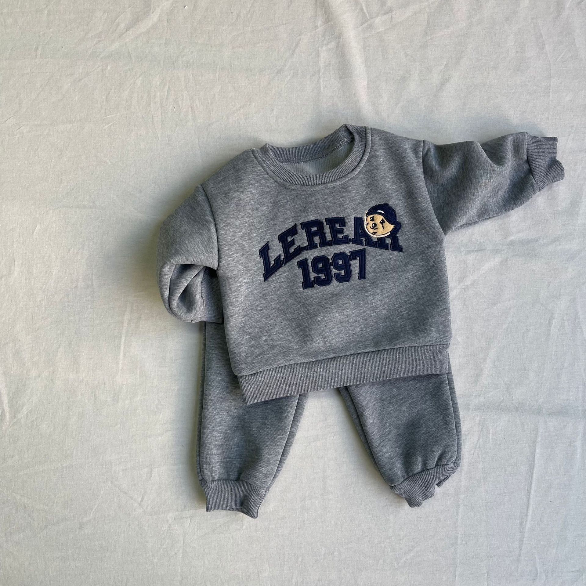 Completo Felpato Bambino "LEREAL 1997"  Grigio