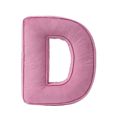 Cuscino lettera in tessuto –  decorativi per cameretta Rosa