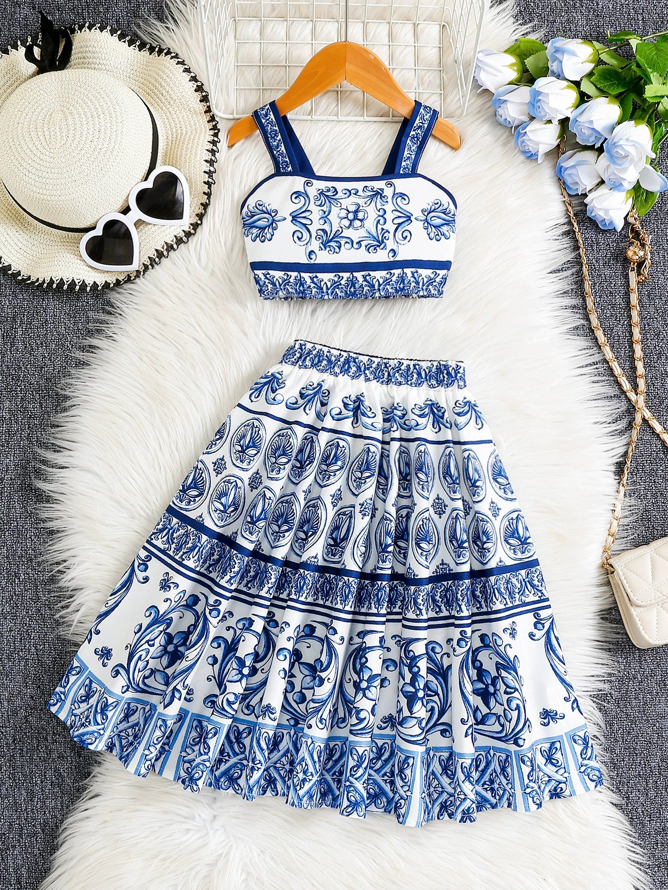 Completo Estivo Bimba Top + Gonna – "Mediterranean Breeze"
