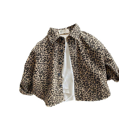 Giacca Camicia Oversize Leopardata