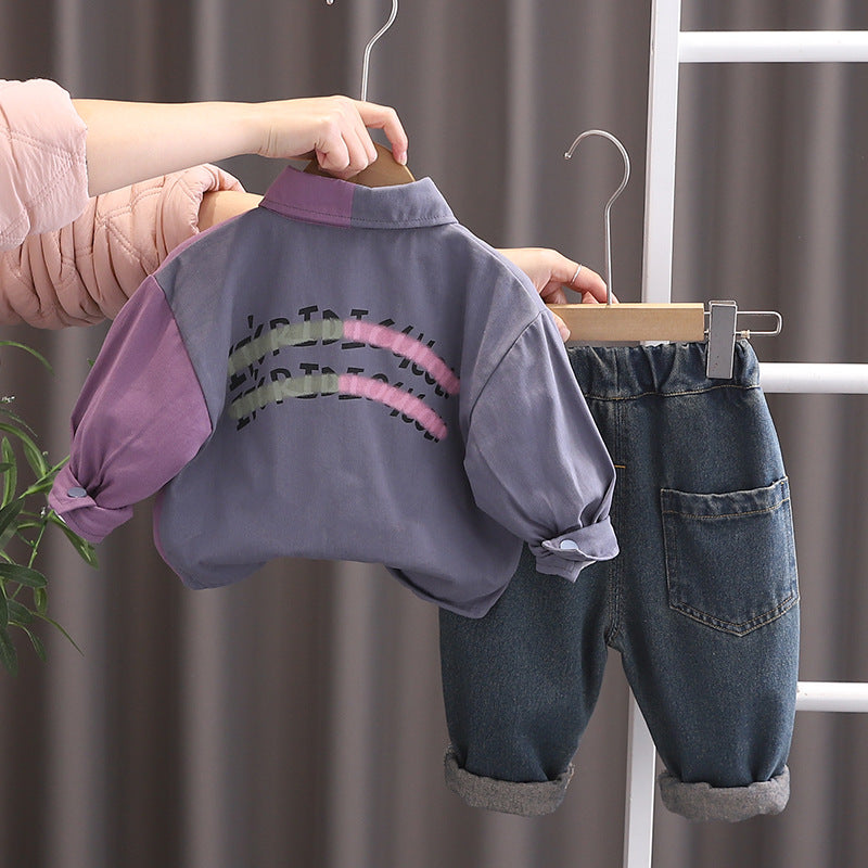 Completo Casual Bambino - Giacca Colorata e Jeans