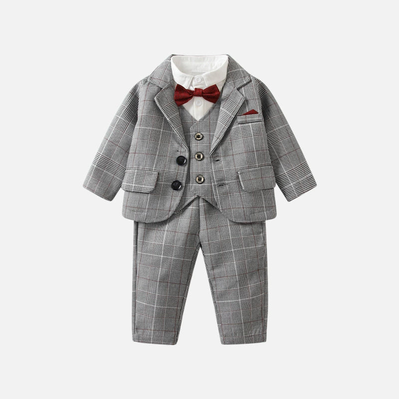 Completo Elegante Bambino 4 Pezzi  Perfetto per Autunno/Inverno