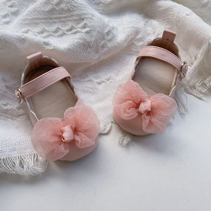 Scarpe Eleganti per Bambina con Fiocco in Tulle