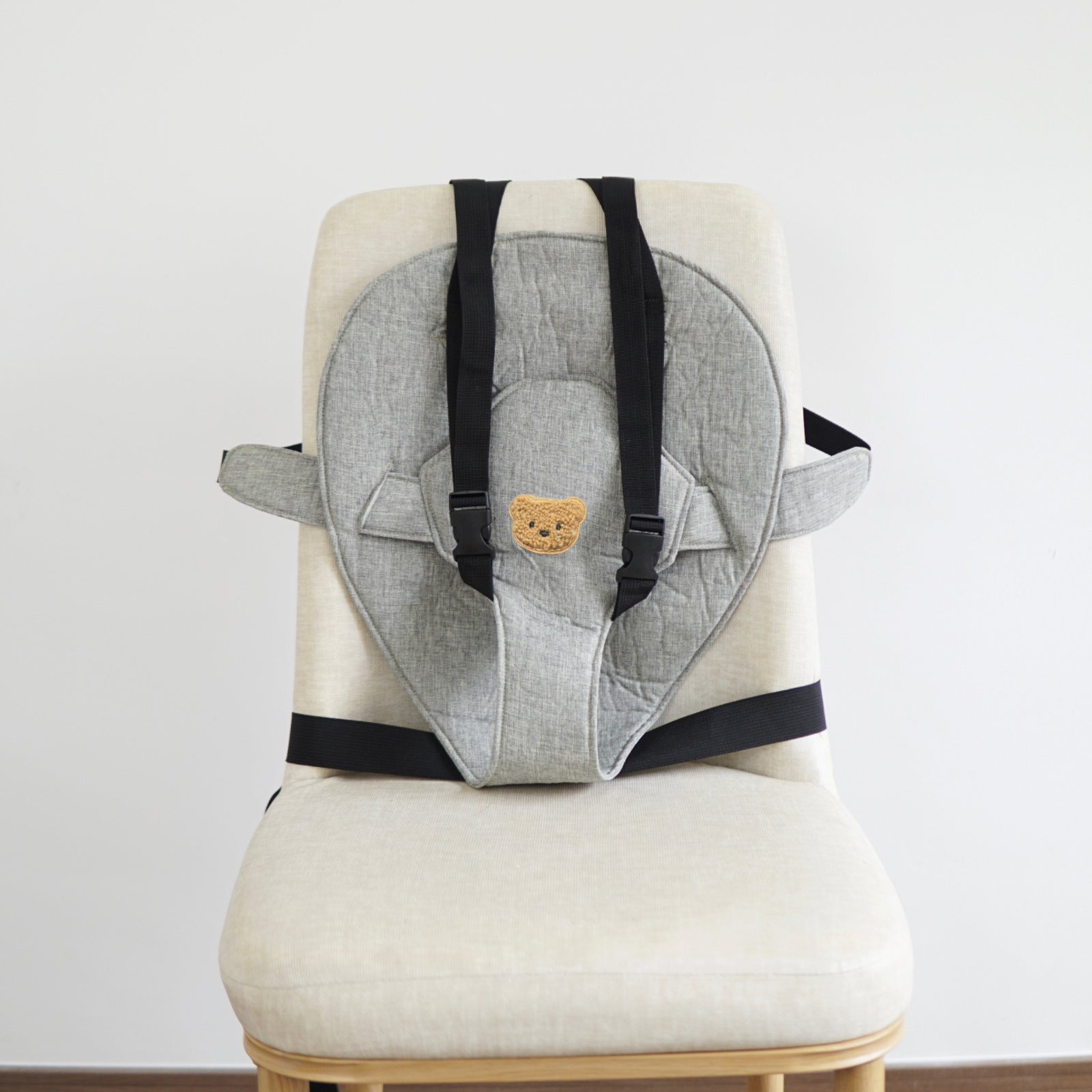 Seggiolino Portatile da Sedia   Imbottito con Orsetto Ricamato