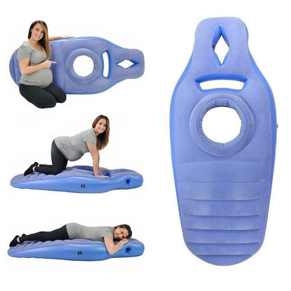 Cuscino per la gravidanza - Nuovo design- Maggiore comfort per torace e collo - Materasso gonfiabile per letto da gravidanza per mal di schiena
