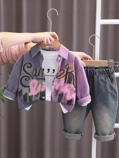 Completo Casual Bambino - Giacca Colorata e Jeans