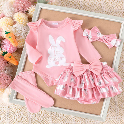 Set Completo 4pz bimba  Neonata "Bunny & Carrot"