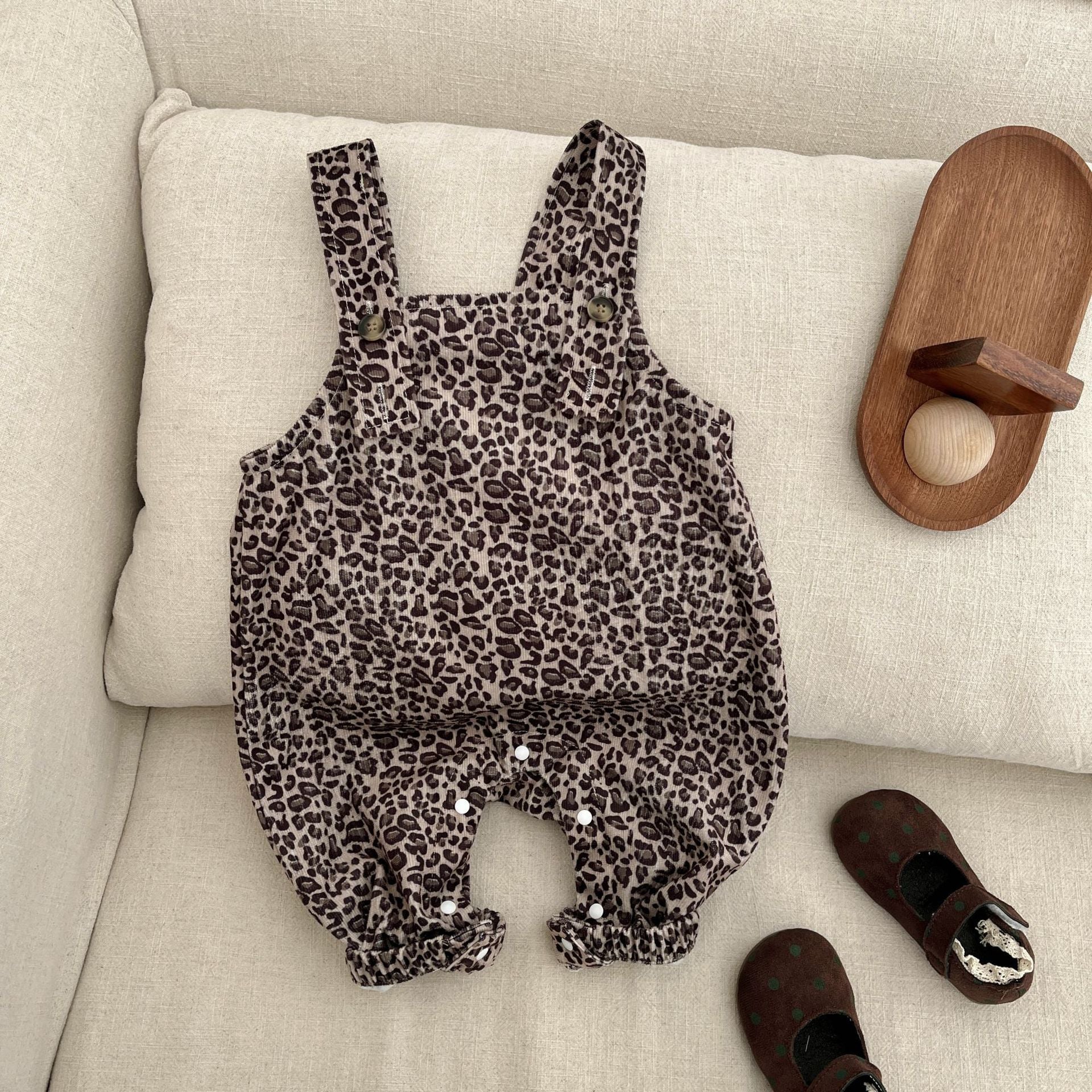 Salopette Neonata/ Bimba con Stampa Animalier