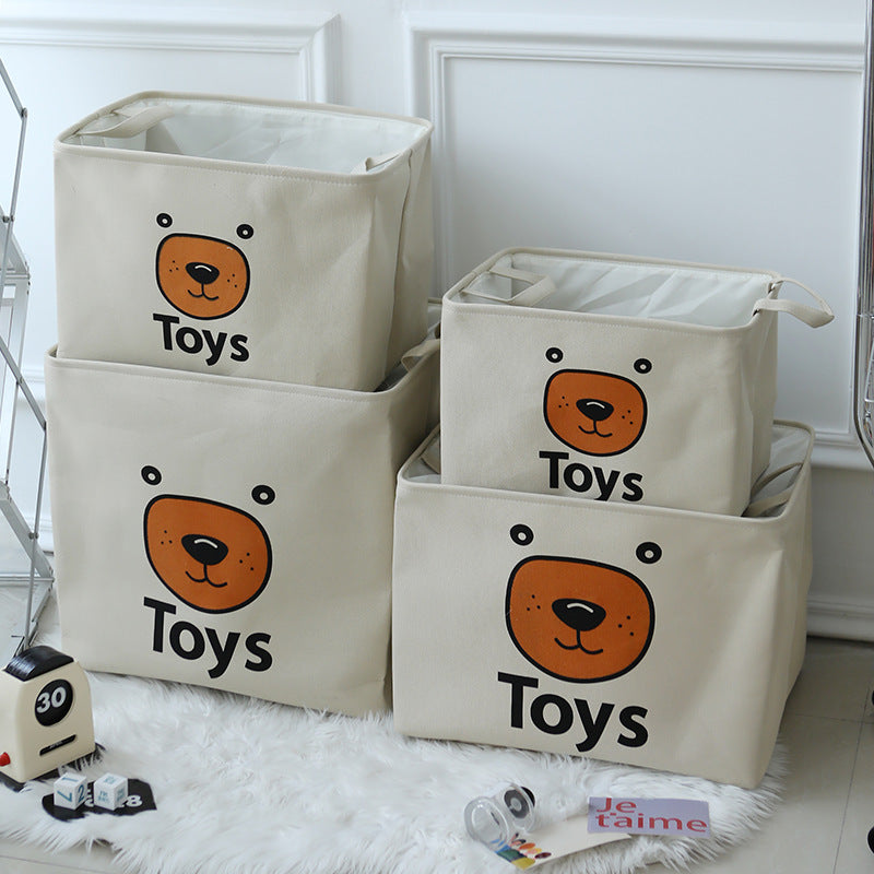 Cestini Portaoggetti per Giocattoli con Orsetto – 4 Misure Disponibili