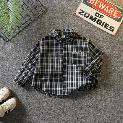Set 3 pezzi bambino con camicia, gilet e pantaloni cargo