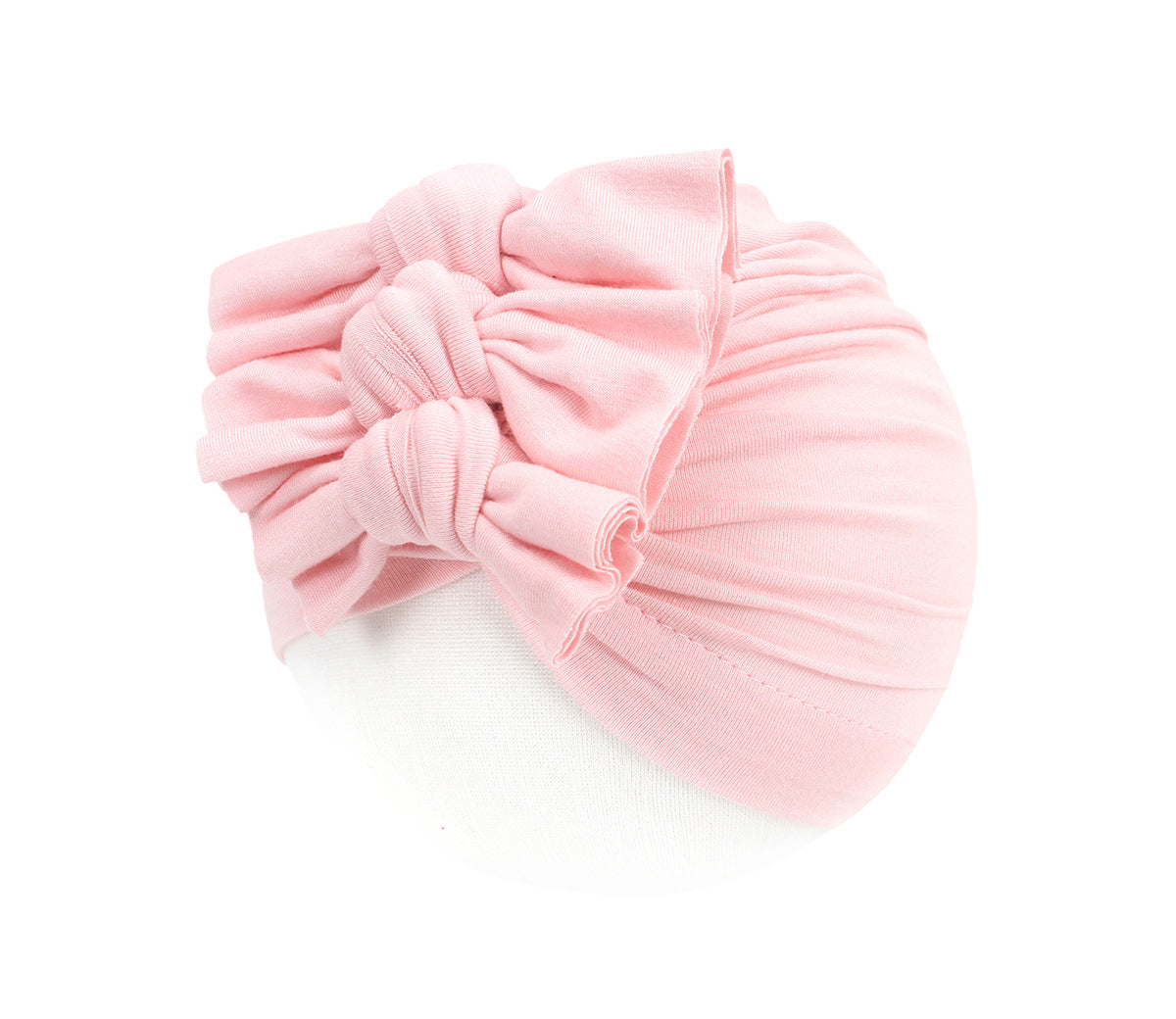 Turbante Neonato con Fiocco Cappellino Morbido in Cotone