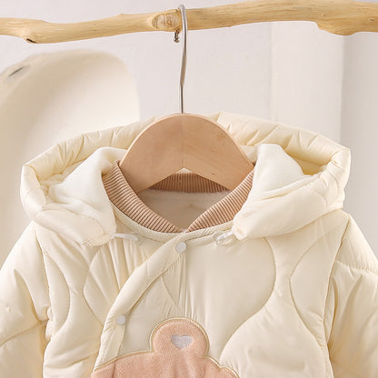 Tutina Invernale Trapuntata “Sweet Bear” – Morbida e Calda con Cappuccio