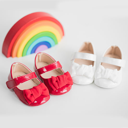 Scarpe Eleganti per Neonata   Ballerine Verniciate con Fiocco
