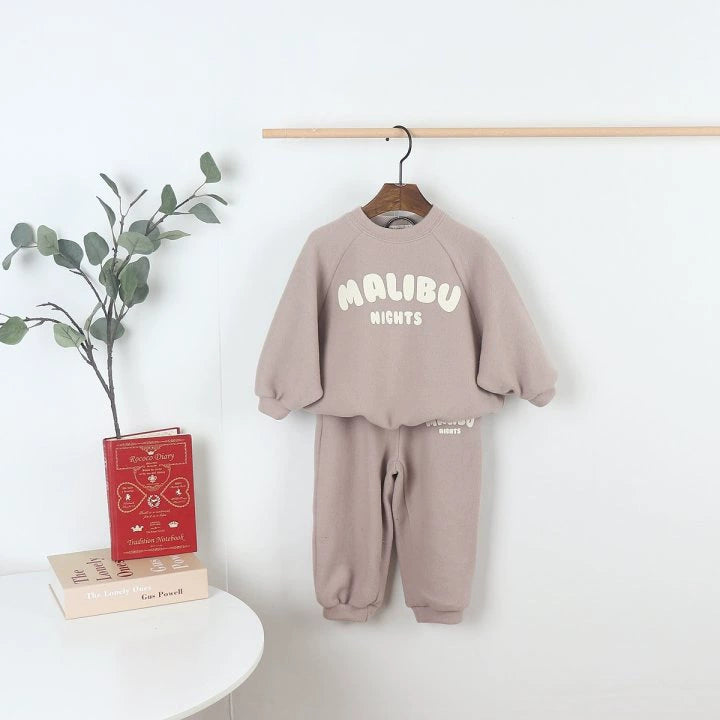 Tuta  Bimba “Malibu Nights”   Felpa + Jogger in Cotone