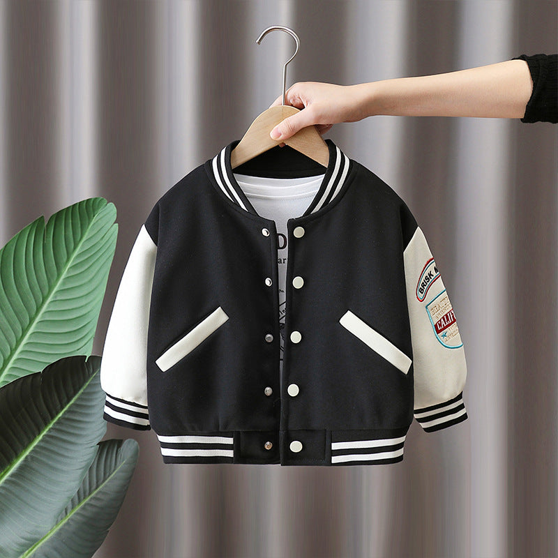 Giacca College Bambino – Stile Varsity con Maniche a Contrasto