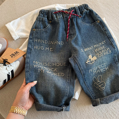 Jeans per Bambini in Stile Vintage – Mickey Mouse